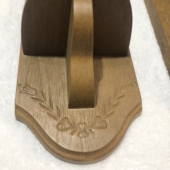 VTG Homco Burwood Sconce Set Of 2 Wall Hanging Candle Holders Heart Cutouts Nice - Picture 3 of 10